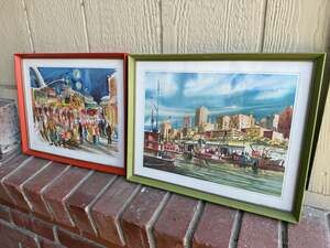 6 Watercolor Prints 1969 Memphis TN. by Jason Williamson Sesquicentennial art